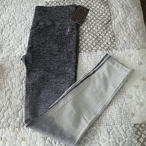Black and gray athletic leggings - NWT
